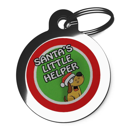 Fun Santa’s Little Helper Dog Id Tag - Ps Pet Tags - 1