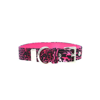 Funky Pink Leopard Dog Collar Large - Sale - 6