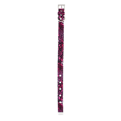 Funky Pink Leopard Dog Collar Large - Sale - 5