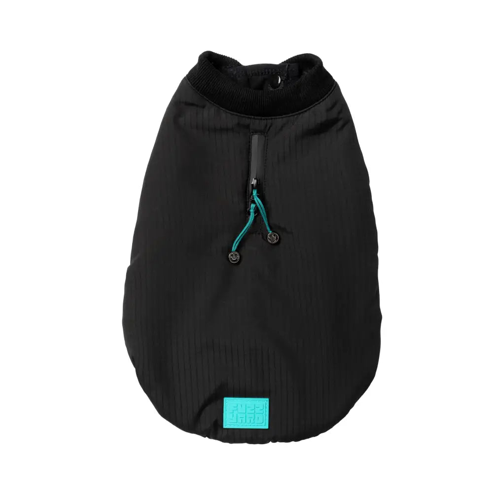 Fuzzyard Black Bomber Jacket – Flexible Fit Dog Coat with Harness Hole - Fuzzyard - 2