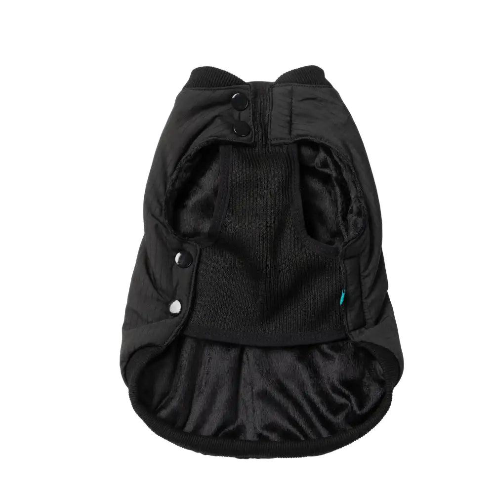 Fuzzyard Black Bomber Jacket – Flexible Fit Dog Coat with Harness Hole - Fuzzyard - 4