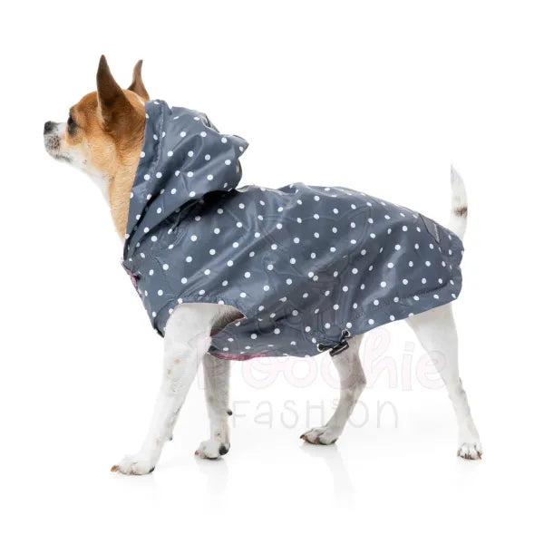 Fuzzyard Flipside 24 Reversible Dog Raincoat - Pink - Fuzzyard - 3