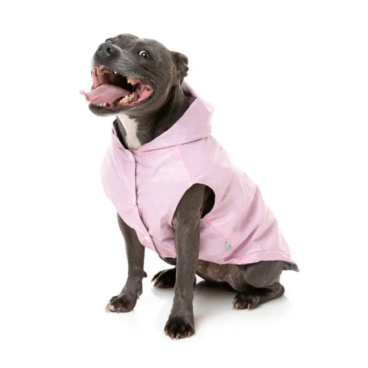 Fuzzyard Flipside 24 Reversible Dog Raincoat - Pink - Fuzzyard - 1