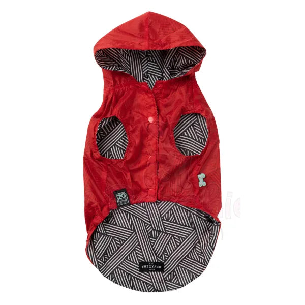Fuzzyard Flipside Reversible Dog Raincoat - Red - Fuzzyard - 3