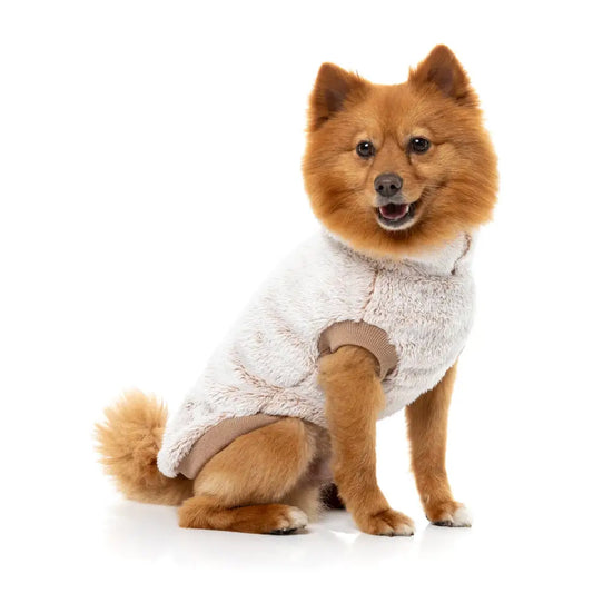 Fuzzyard Frosted Teddy Dog Fleece Jumper - Latte - Fuzzyard - 2