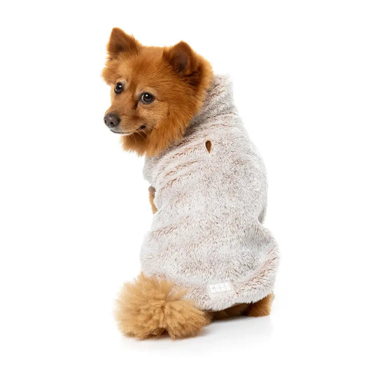 Fuzzyard Frosted Teddy Dog Fleece Jumper - Latte - Fuzzyard - 1