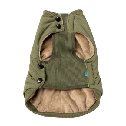 Fuzzyard Khaki Bomber Jacket – Flexible Fit Dog Coat with Harness Hole - Fuzzyard - 4