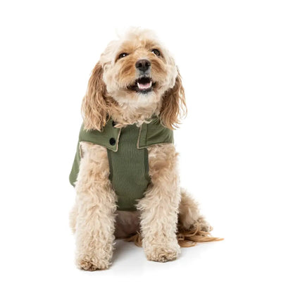Fuzzyard Khaki Bomber Jacket – Flexible Fit Dog Coat with Harness Hole - Fuzzyard - 6
