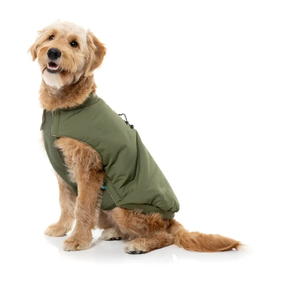Fuzzyard Khaki Bomber Jacket – Flexible Fit Dog Coat with Harness Hole - Fuzzyard - 7