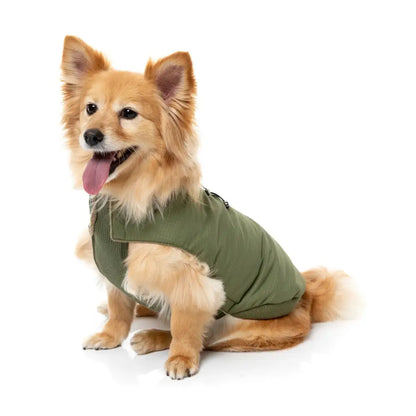 Fuzzyard Khaki Bomber Jacket – Flexible Fit Dog Coat with Harness Hole - Fuzzyard - 5