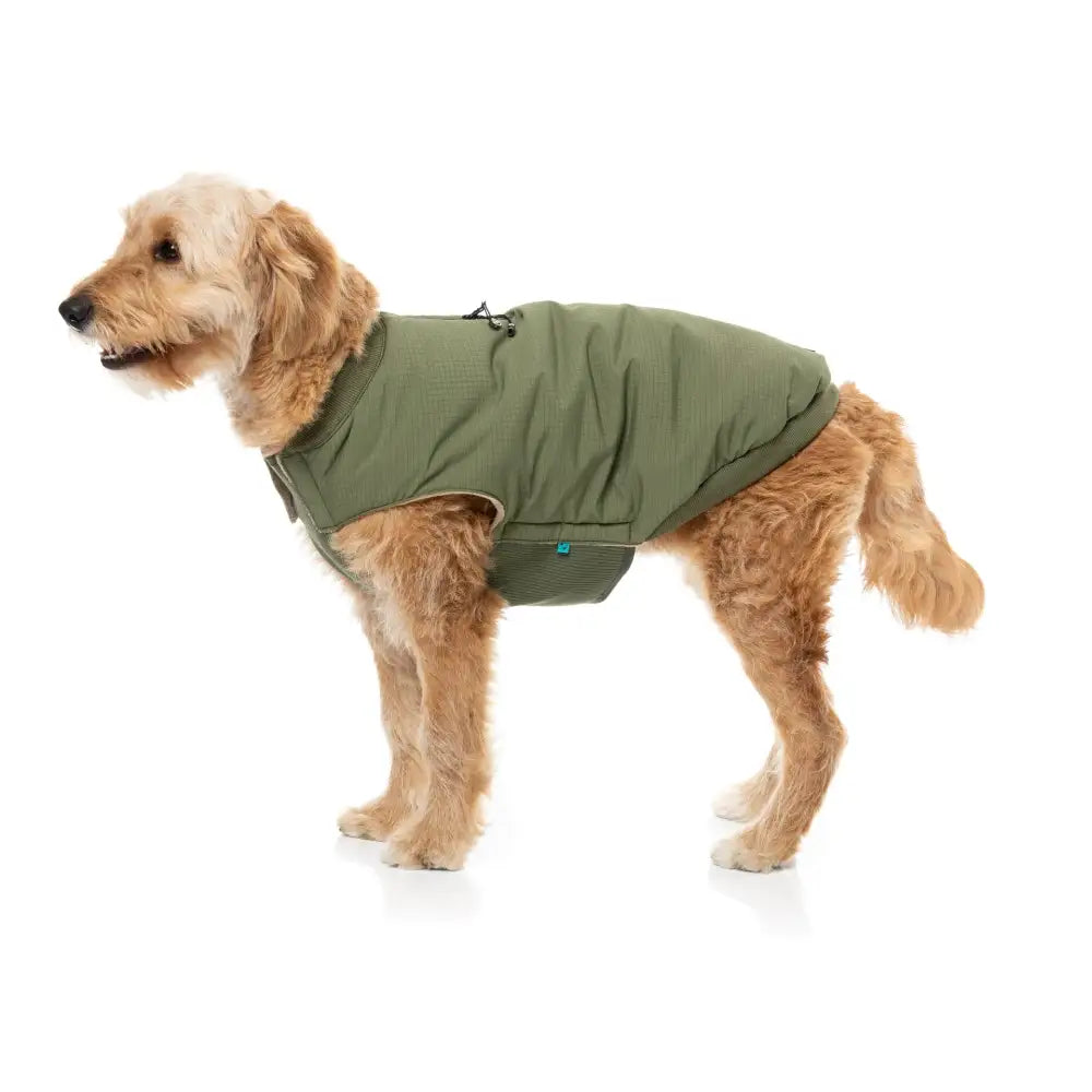 Fuzzyard Khaki Bomber Jacket – Flexible Fit Dog Coat with Harness Hole - Fuzzyard - 8