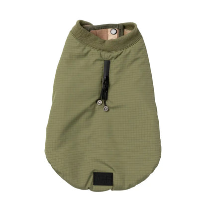 Fuzzyard Khaki Bomber Jacket – Flexible Fit Dog Coat with Harness Hole - Fuzzyard - 2