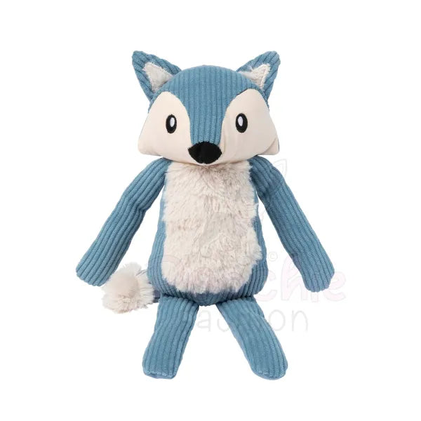 Fuzzyard Life Corduroy Cuddler Fox Dog Toy in French Blue - Fuzzyard - 2