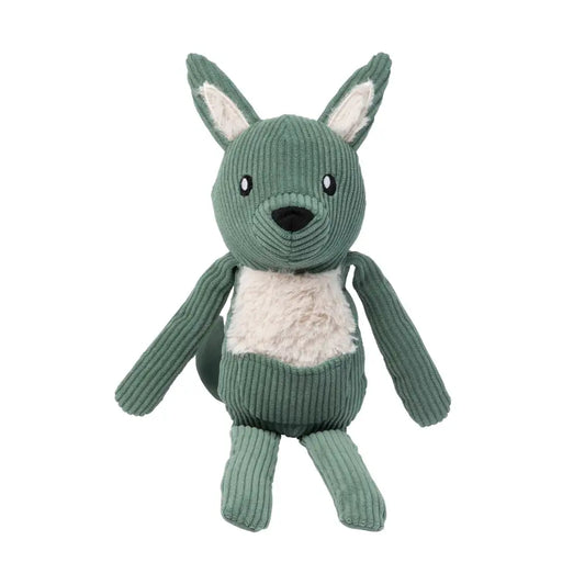 Fuzzyard Life Corduroy Cuddler Kangaroo Dog Toy in Myrtle Green - Fuzzyard - 2