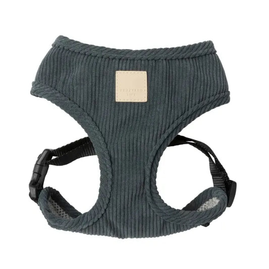 Fuzzyard Life Corduroy Dog Harness in Slate Grey - Fuzzyard - 1