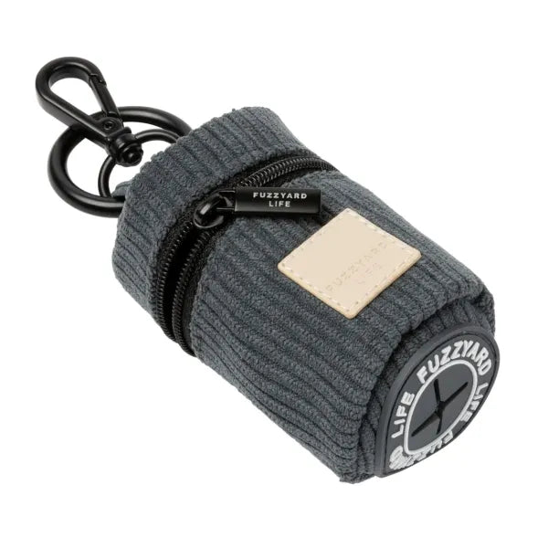 Fuzzyard Life Corduroy Poop Bag Dispenser in Slate Grey - Fuzzyard - 1
