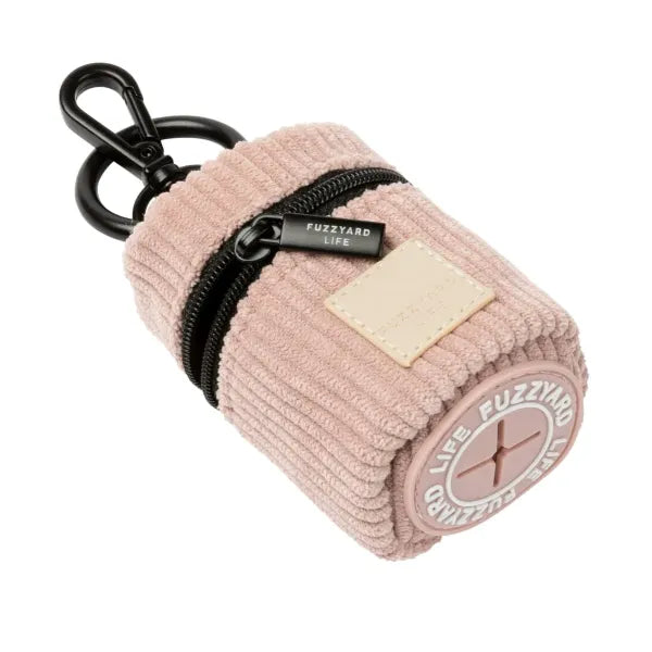 Fuzzyard Life Corduroy Poop Bag Dispenser in Soft Blush Pink - Fuzzyard - 1