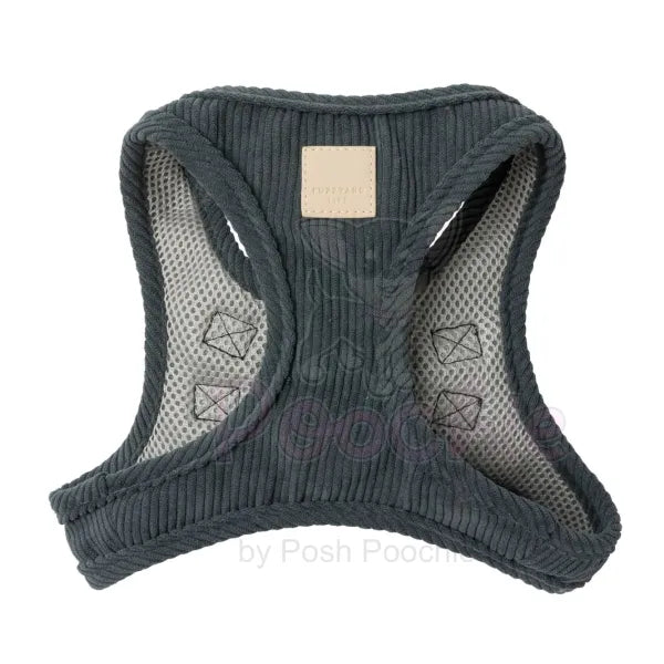 Fuzzyard Life Corduroy Step-in Dog Harness in Slate Grey - Fuzzyard - 2