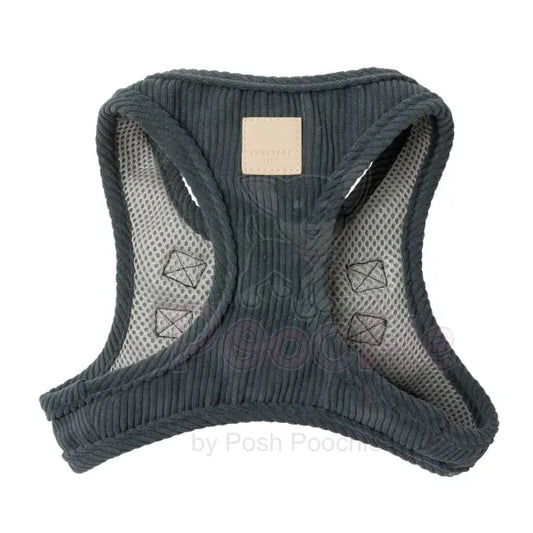 Fuzzyard Life Corduroy Step-in Dog Harness in Slate Grey - Fuzzyard - 2