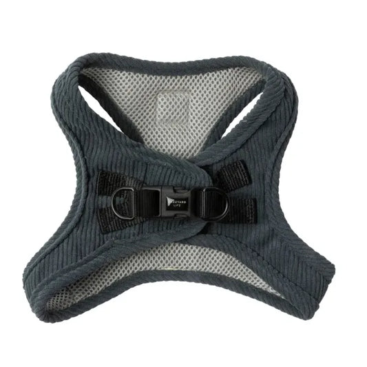 Fuzzyard Life Corduroy Step-in Dog Harness in Slate Grey - Fuzzyard - 1