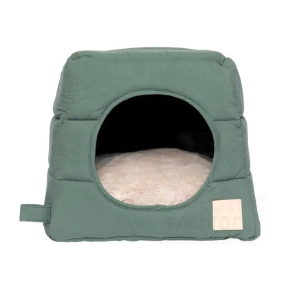 Fuzzyard Life Cubby Cat Bed in Myrtle Green - Fuzzyard - 4