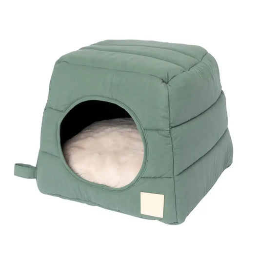 Fuzzyard Life Cubby Cat Bed in Myrtle Green - Fuzzyard - 1