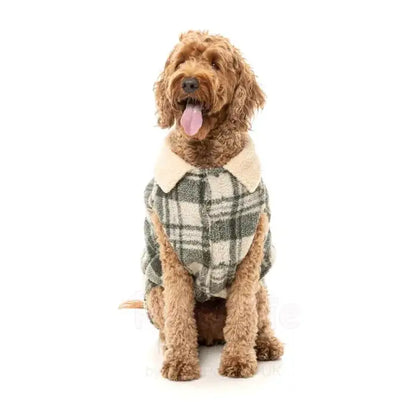 Fuzzyard Lumberjack 25 Dog Jacket - Money Green/cream - Fuzzyard - 6