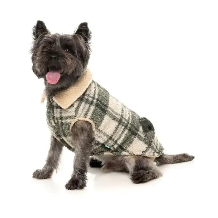Fuzzyard Lumberjack 25 Dog Jacket - Money Green/cream - Fuzzyard - 1