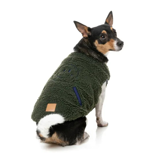 Fuzzyard Nara Reversible Dog Jacket - Dark Moss - Fuzzyard - 1
