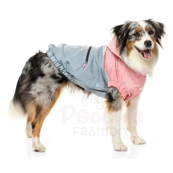 Fuzzyard Seattle Dog Raincoat - Pink and Grey - Fuzzyard - 4