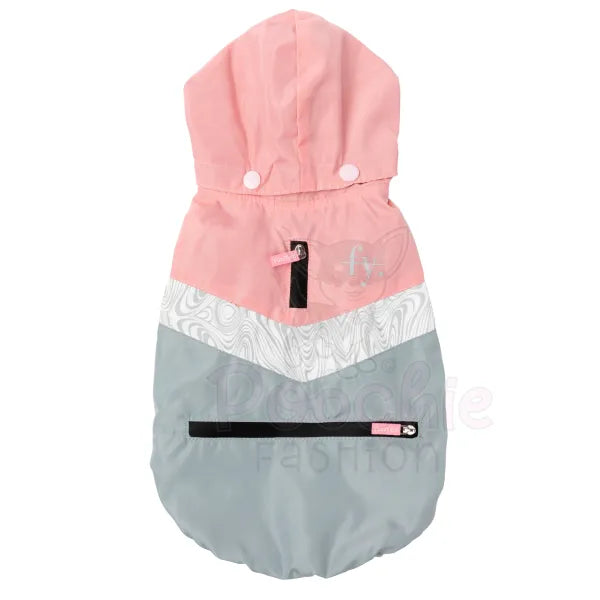 Fuzzyard Seattle Dog Raincoat - Pink and Grey - Fuzzyard - 2