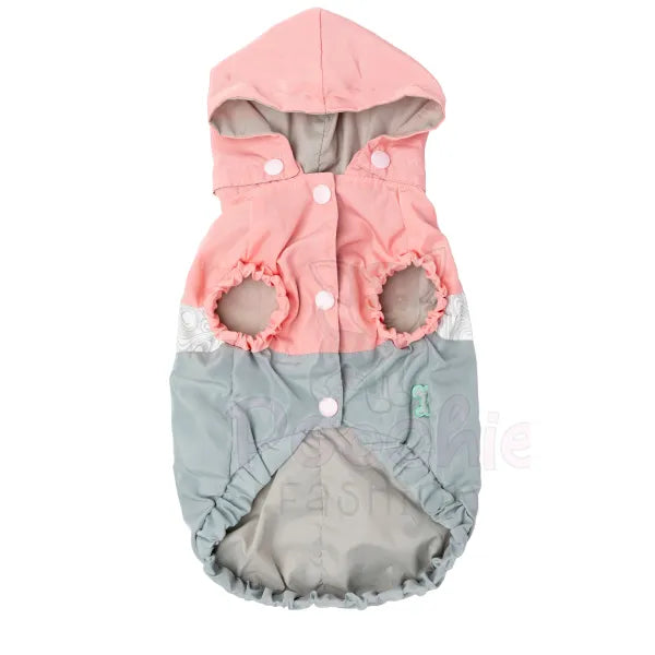 Fuzzyard Seattle Dog Raincoat - Pink and Grey - Fuzzyard - 3