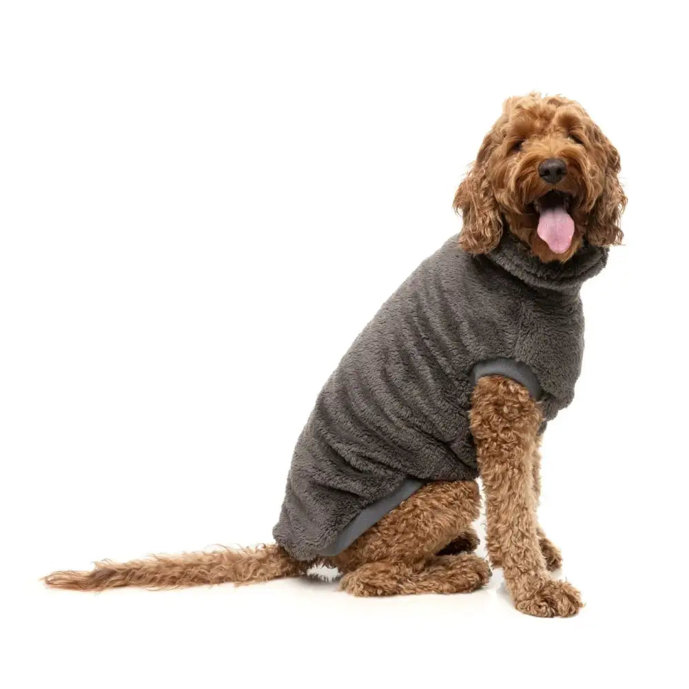 Fuzzyard Turtle Teddy Dog Fleece Jumper - Grey - Fuzzyard - 1