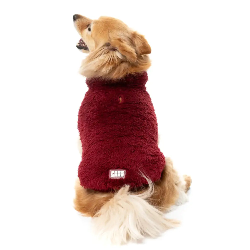 Fuzzyard Turtle Teddy Dog Fleece Jumper - Maroon - Fuzzyard - 8