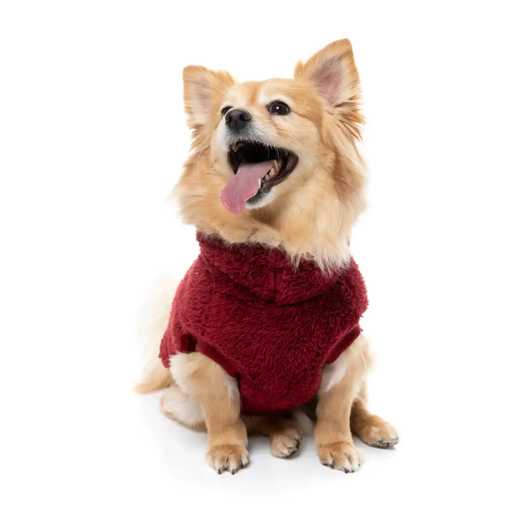 Fuzzyard Turtle Teddy Dog Fleece Jumper - Maroon - Fuzzyard - 9
