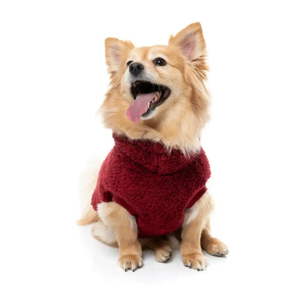 Fuzzyard Turtle Teddy Dog Fleece Jumper - Maroon - Fuzzyard - 9