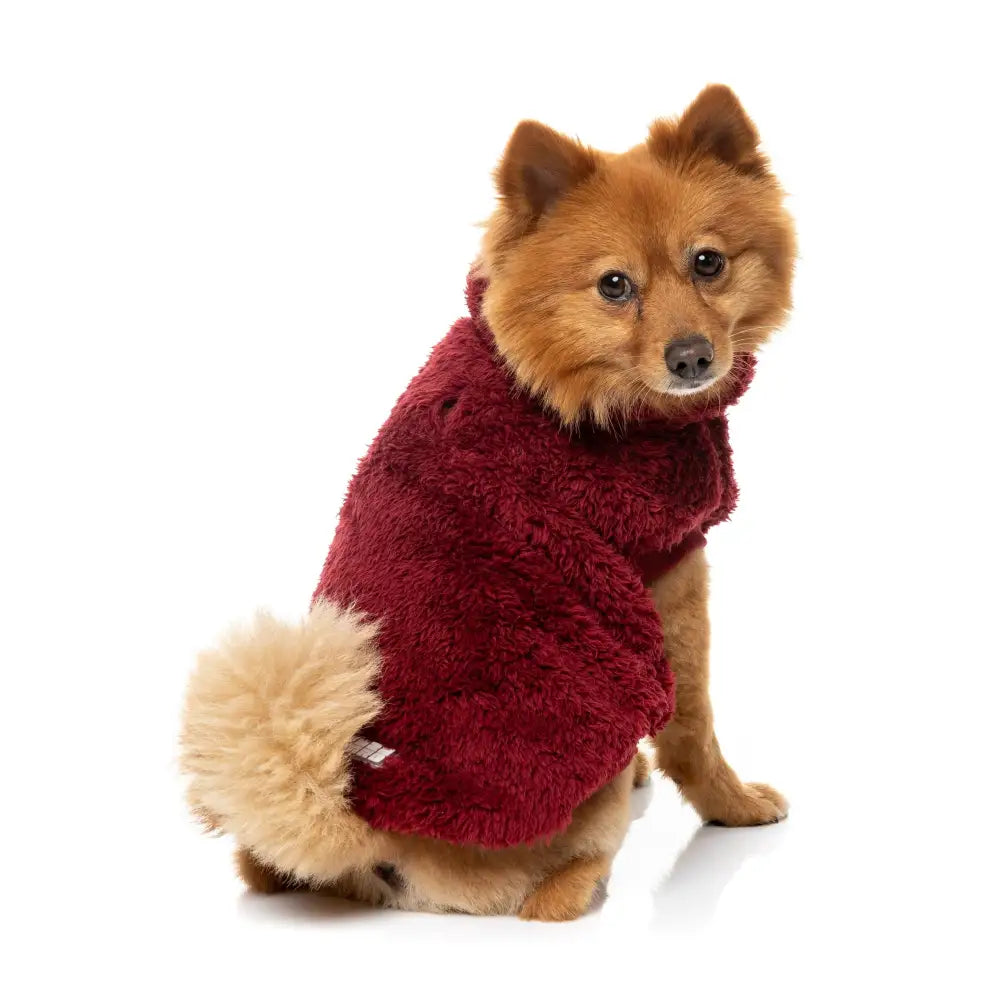 Fuzzyard Turtle Teddy Dog Fleece Jumper - Maroon - Fuzzyard - 6