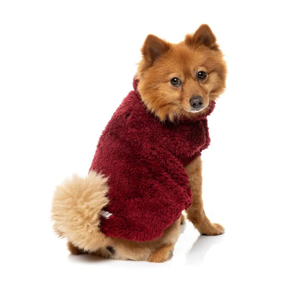 Fuzzyard Turtle Teddy Dog Fleece Jumper - Maroon - Fuzzyard - 6