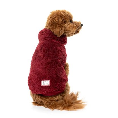 Fuzzyard Turtle Teddy Dog Fleece Jumper - Maroon - Fuzzyard - 1