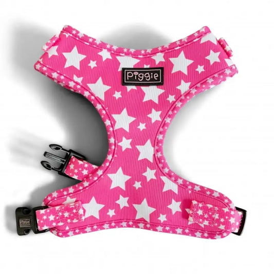 Galaxy Adjustable Dog Harness Hot Pink - Piggie - 1