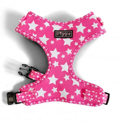 Galaxy Adjustable Neck Dog Harness Hot Pink - Piggie - 1
