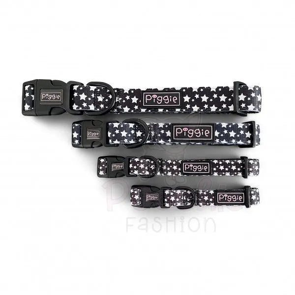 Galaxy Dog Collar and Lead Black - Piggie - 3