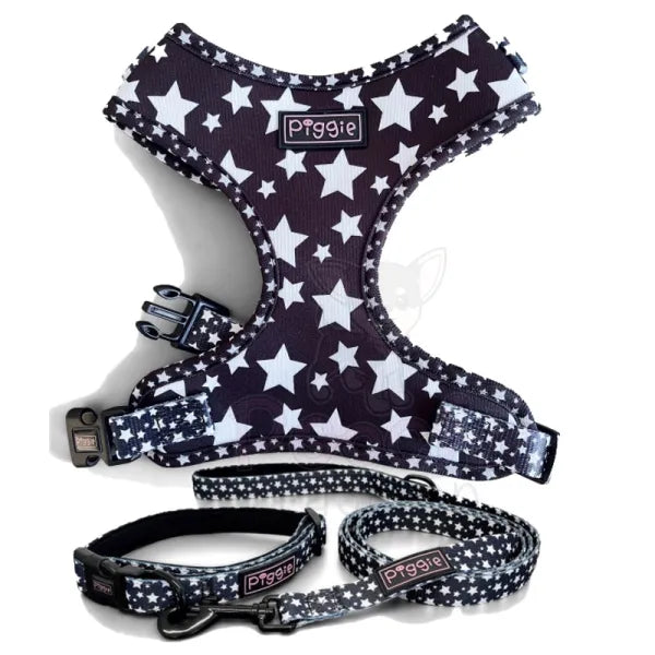 Galaxy Dog Collar and Lead Black - Piggie - 5