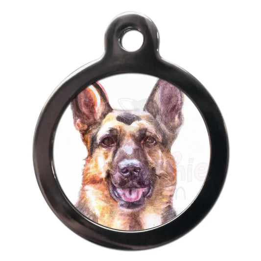 German Shepherd Portrait Dog Id Tag - Ps Pet Tags - 1