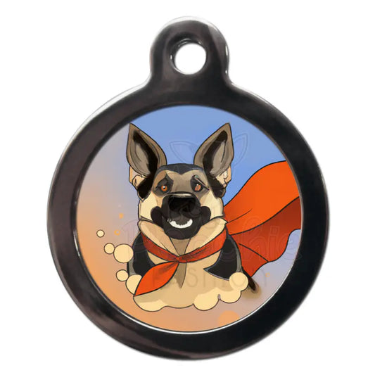 German Shepherd Superdog Dog Id Tag - Ps Pet Tags - 1