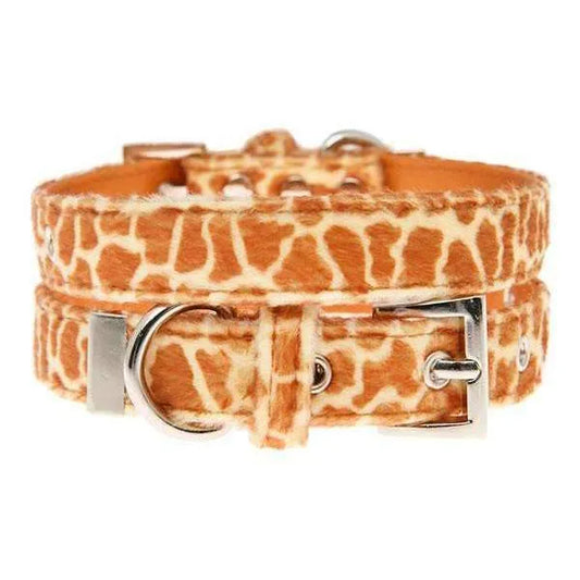 Giraffe Print Fabric Dog Collar - Urban Pup - 1