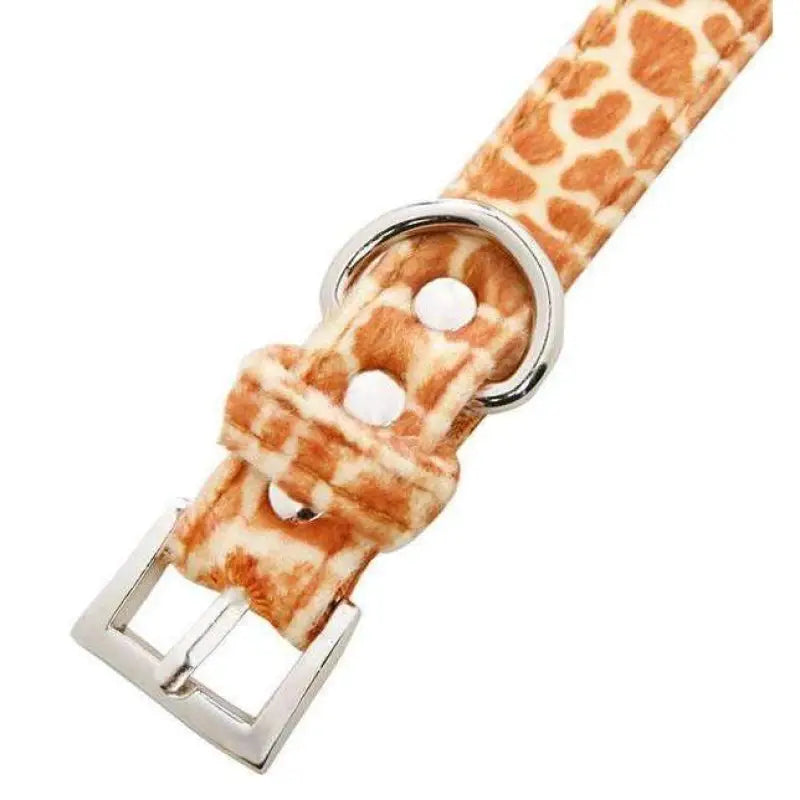 Giraffe Print Fabric Dog Collar - Urban Pup - 2