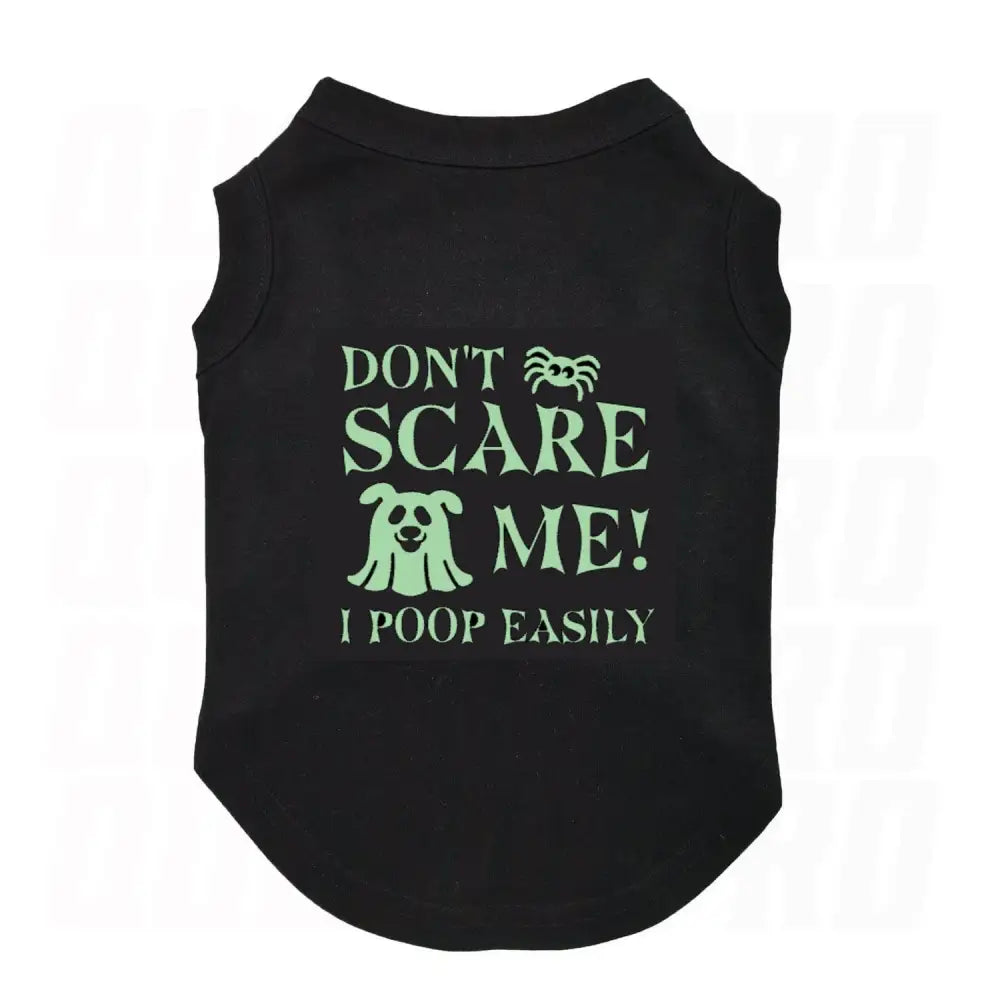 Glow-in-the-dark Don’t Scare me Dog Vest T-shirt - Poochie Fashion - 1