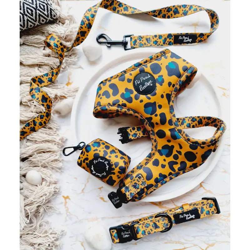 Gold Leopard Dog Harness - Pet Pooch - 2