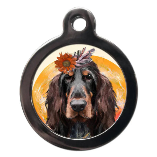 Gordon Setter Hippy Dog Id Tag - Ps Pet Tags - 1